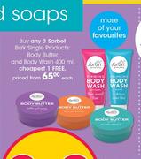 Sorbet Body Butter And Body Wash-400ml Each