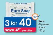 Pure Glycerine Soaps-3X150g