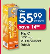 Fizz C 1000mg Effervescent-20 Tablets Per Pack