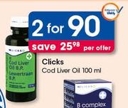 Clicks Cold Liver Oil-2x100ml Per Offer