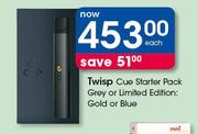 Twisp Cue Starter Pack Grey Or Limited Edition Gold Or Blue-Each