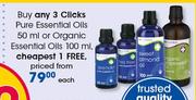 Clicks Pure Essential Oils 50ml Or Organic Essential Oils 100ml-Each