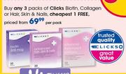 Clicks Biotin, Collagen Or Hair, Skin & Nails-Per Pack