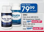 GNC Biotin 300MCG-100 Capsules Per Pack