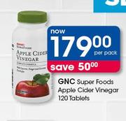 GNC Super Foods Apple Cider Vinegar-120 Tablets Per Pack