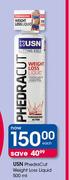 USN PhedraCut Weight Loss Liquid-500ml Each
