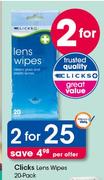 Clicks Lens Wipes-2X20's