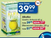 Alkafizz Gastic Antacid-60g Each