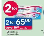 Clicks Home Pregnancy Test-For 2