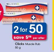 Clicks Muscle Rub-2X50g