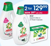 Ariel Liquid-2Ltr Or 21 Power Capsules-For 2