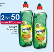 Sunlight Dishwashing Liquid-2 x 750ml