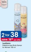 Lentheric Kaleisoscope Body Sprays For Women-2 x 100ml