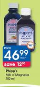 Phipp's Milk Of Magnesia-100ml Each