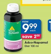 Adco-Napamol Elixir-100ml Each