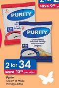 Purity Cream Of Maize Porridge-2X400g