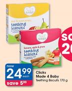 Clicks Made 4 Baby Teething Biscuits-170g Each