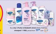 Purity & Elizabeth Anne's Baby Toiletries-Each