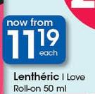 Lentheric I Love Roll On-50ml Each