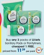 Lil-Lets Sanitary Pads Or Pantyliners-Per Pack
