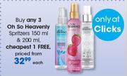 Oh So Heavenly Spitzers 150ml & 200ml-Each