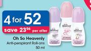 Oh So Heavenly Anti-Perspirant Roll-Ons-4x50ml Per Offer