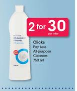 Clicks Pay Less All-Purpose Cleansers-2x750ml Per Offer