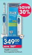 Oral-B CrossAction Rechargeable Toothbrush-Each