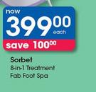 Sorbet 8-In-1 Treatment Fab Foot Spa-Each