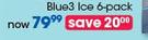 Gillette Blue 3 Ice-6's Per Pack