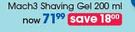 Gillette Mach3 Shaving Gel-200ml