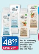 Oh So Heavenly Hair Scentsations Shampoo And Conditioners 680ml & 700ml-Each