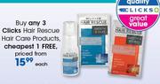 Clicks Hair Rescue Hair Care Products-Each