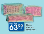 Clicks Iridescent Toiletry Bags-Each