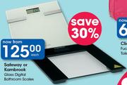 Safeway Or Kambrook Glass Digital Bathroom Scales-Each
