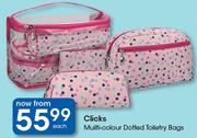 Clicks Multi-Colour Dotted Toiletry Bags-Each