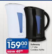 Safeway 1.7Litre Cordless Kettle-Each