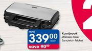 Kambrook Stainless Steel Sandwich Maker-Each