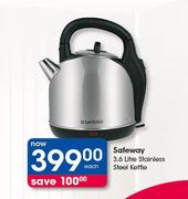 Safeway 3.6 Litre Stainless Steel Kettle-Each