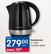 Kambrook 1.7Litre Cordless Kettle-Each