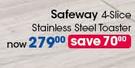 Safeway 4-Slice Stainless Steel Toaster