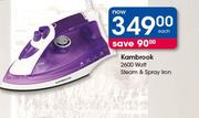 Kambrook 2600Watt Steam & Spray Iron-Each