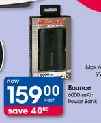Bounce 6000mAh Power Bank-Each