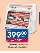 Safeway 4 Bar Quartz Heater With Humidifier-Each