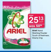 Ariel Hand Washing Powder Touch Of Freshness, Downy-2Kg Each
