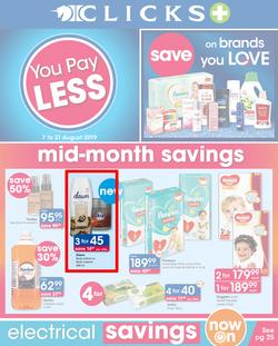 Clicks : You Pay Less (7 Aug - 21 Aug 2019), page 1