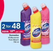 Domestos Multipurpose Thick Bleach-2x750ml Per Offer