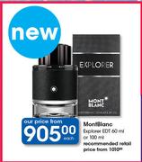 Montblanc Explorer EDT 60ml Or 100ml-Each