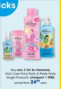 Oh So Heavenly Kids Care Party & Pirate Party Single Products-Each