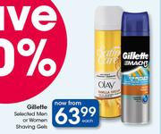 Gillette Selected Men Or Women Shaving Gels-Each